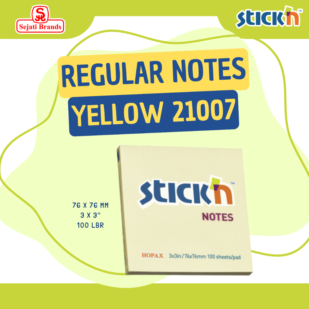 

Stick'n Regular Notes 21007 3x3 Pastel Yellow / Memo Tempel