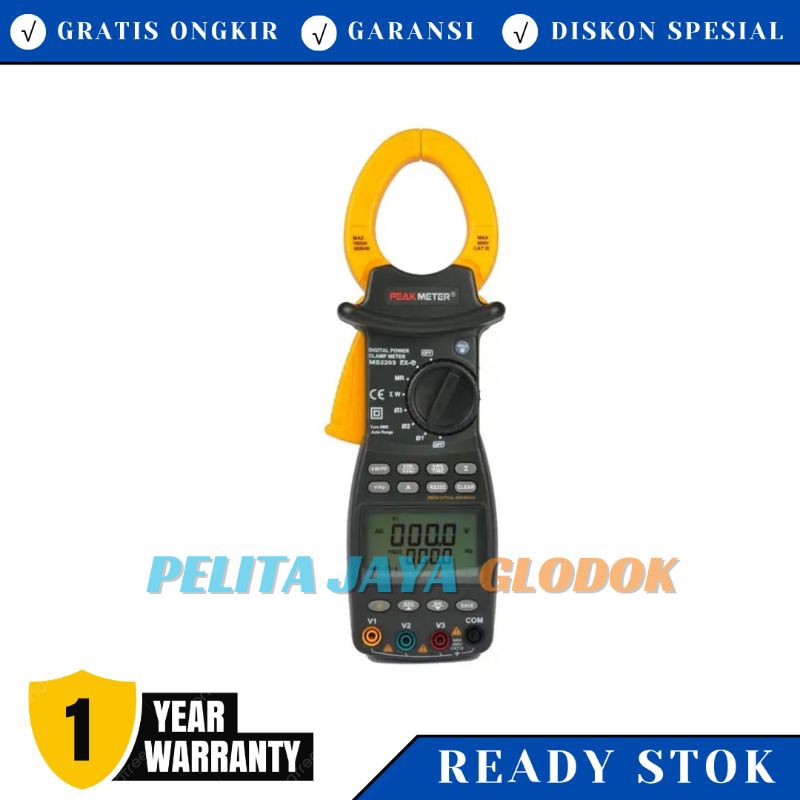 MS2203 Three Phase Power Clamp Meter Mastech Ampere Tang 3 Fas Fase