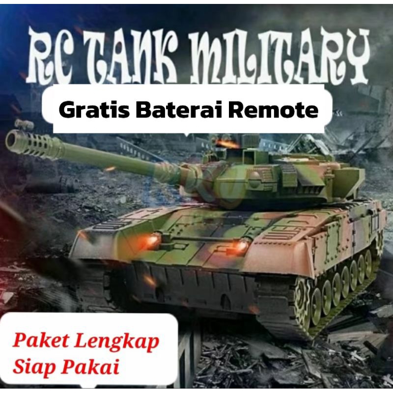MOBIL REMOT RC TANK MILITER BESAR MAINAN REMOTE CONTROL