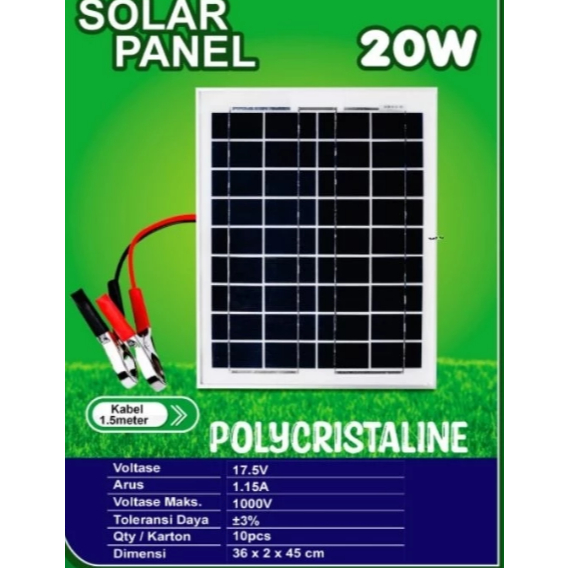 Solar Panel Solar Cell Panel Surya 20wp Poly 20wp Polycrystalline