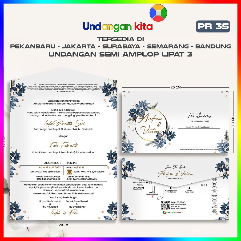 

Undangan Pernikahan Jasmine Gliter Bentuk Semi Amplop Elegan Rustic Undangan Kita Jakarta