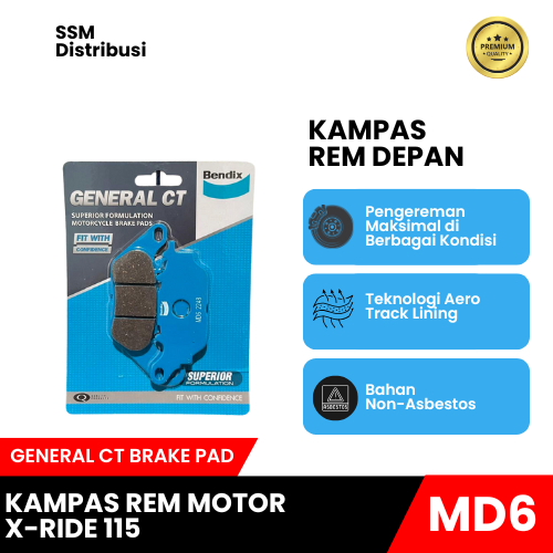 Bendix Kampas Rem Depan Cakram Brake Pad Motor Yamaha X-Ride 115 GCT