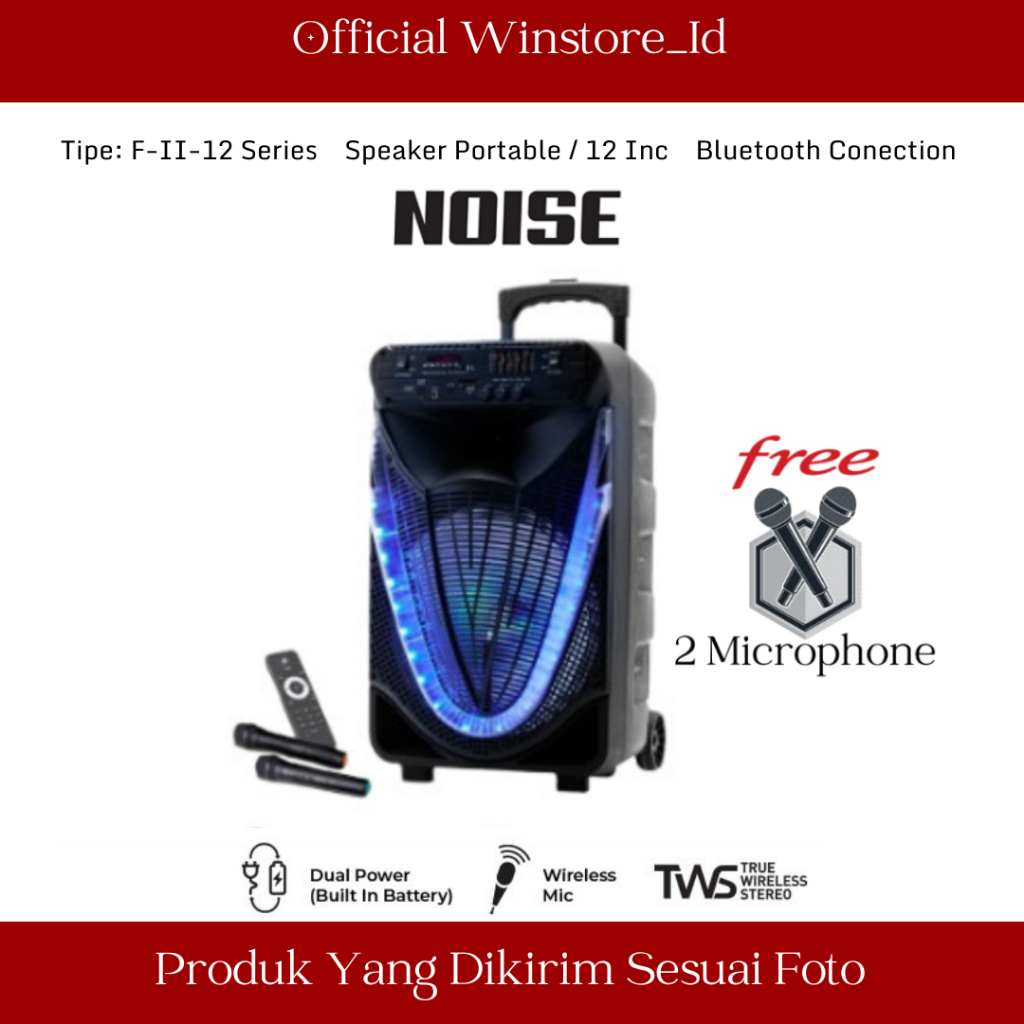 Speaker Portable Meeting Wireless 12 inch NOISE 899FI noise 899 F1 899fi ORIGINAL 12 inch