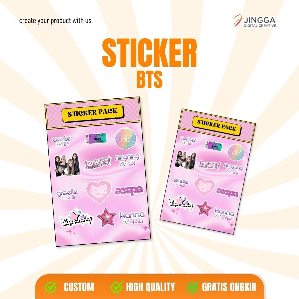 

[1 PACK] Sticker Pack AESPA | Sticker Aesthetic | Sticker Helm | Sticker Pack KPOP