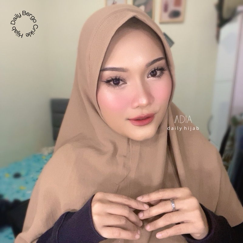 Hijab Bergo Crinkle Air Flow Size L || Jilbab Bergo Crinkle Premium