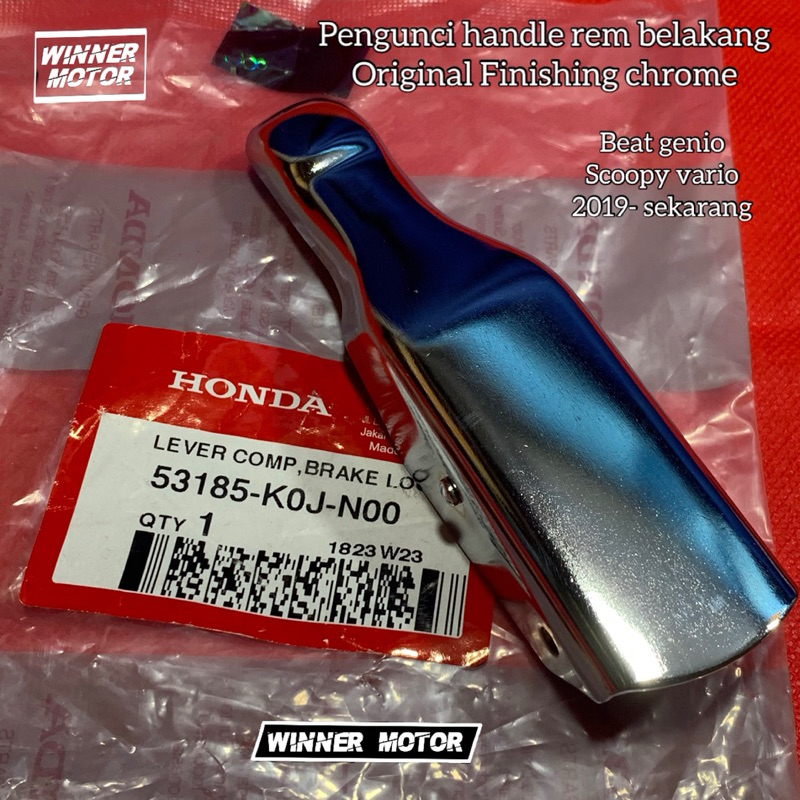 pengunci handle rem kiri Beat Chrome Genio Scoopy LED krum original 2019 2020 2021 2022