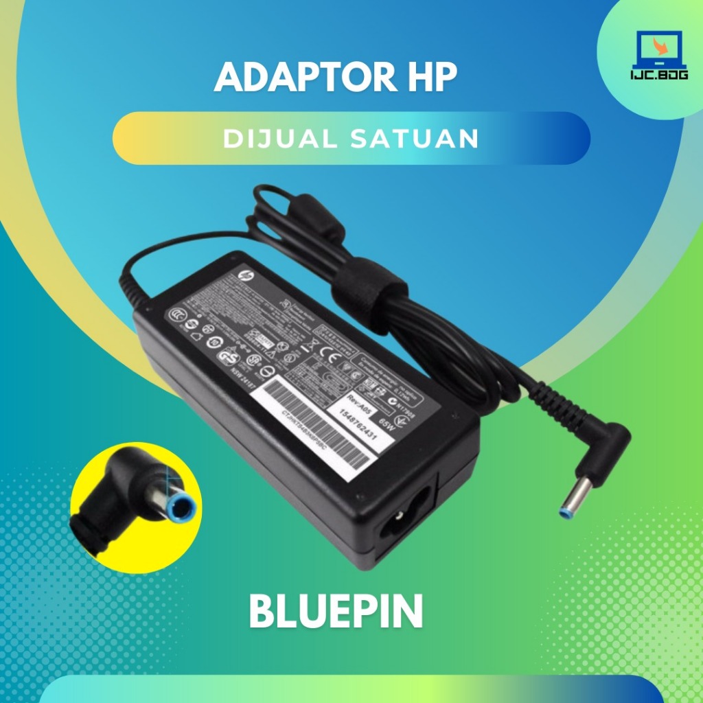 Adaptor charger HP 14 Blue Pin 19.5V - 2.31A DC: 4.5*3.0mm Bergaransi