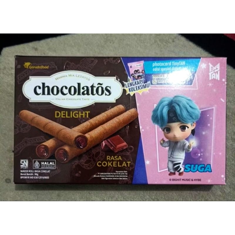 

chocolatos DELIGHT wafer roll coklat / vanila 90 gram