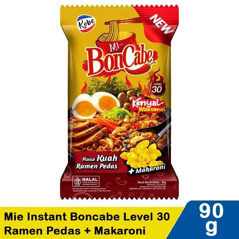 

Mie bon cabe rasa ramen pedas level 30 kemasan 90 gram