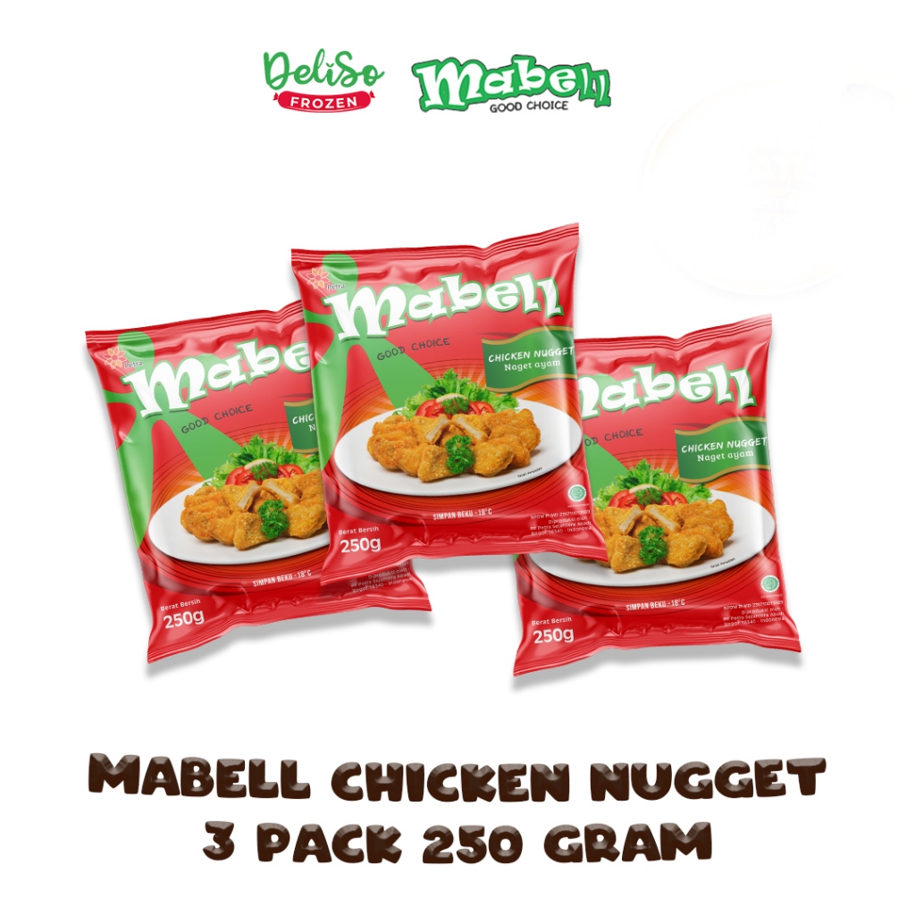 

Nugget Ayam Mabell 250 Gram Promo Paket 3 Pack