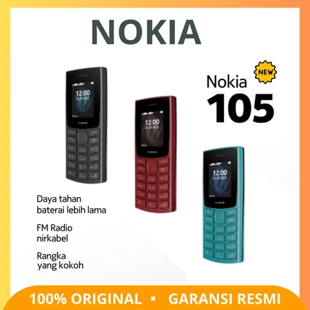 Nokia 105 (2023) Handphone Nokia HP Jadul Nokia 105 2023 - Garansi Resmi