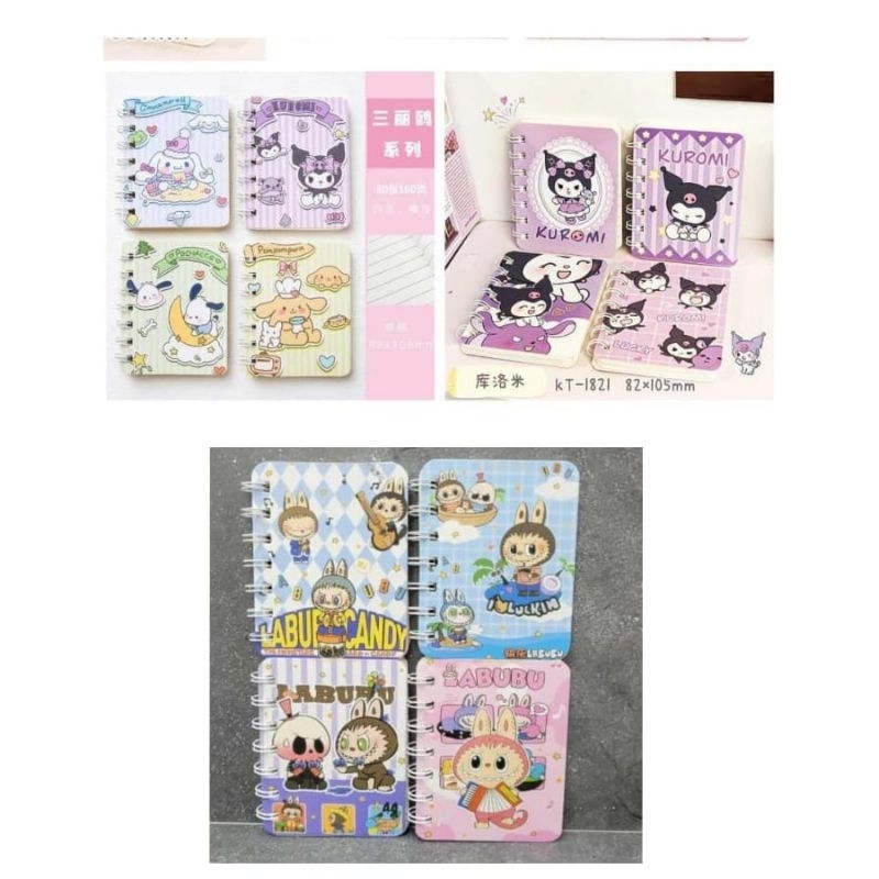 

Notebook ring kecil perpack isi 4buku isi 80lembar