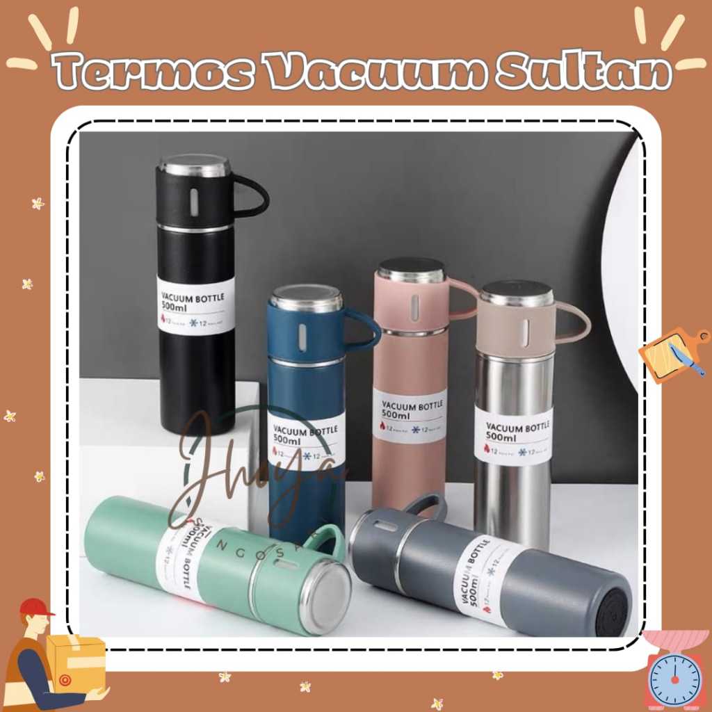 TERMOS SULTAN VACUUM FLASK SET TERMOS VACUUM SET CANGKIR TERMOS AIR PANAS TERMOS STAINLESS TERMOS AI