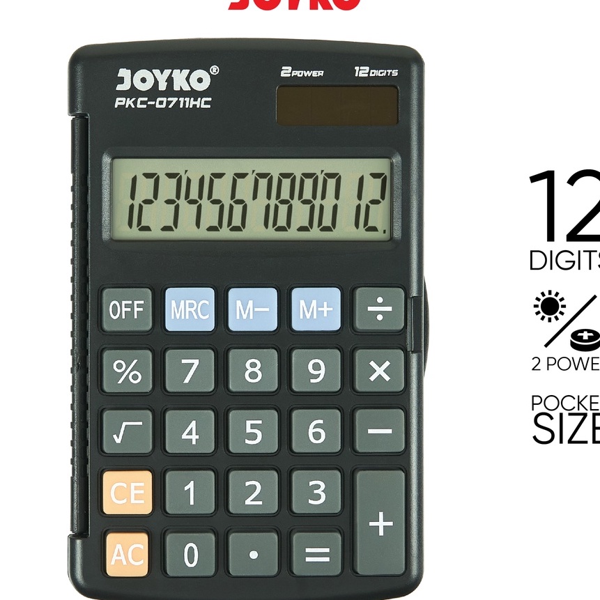 

Grosir Calculator Kalkulator Joyko PKC711HC 12 Dits