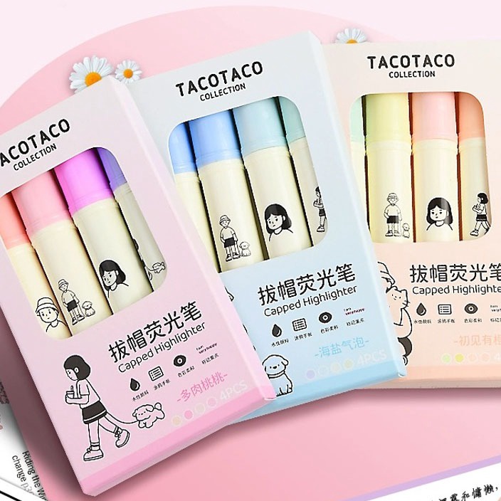 

KI3 Hhlhter Set 4pcs 14MM Hhlhter Stabilo Pastel Spidol Warna