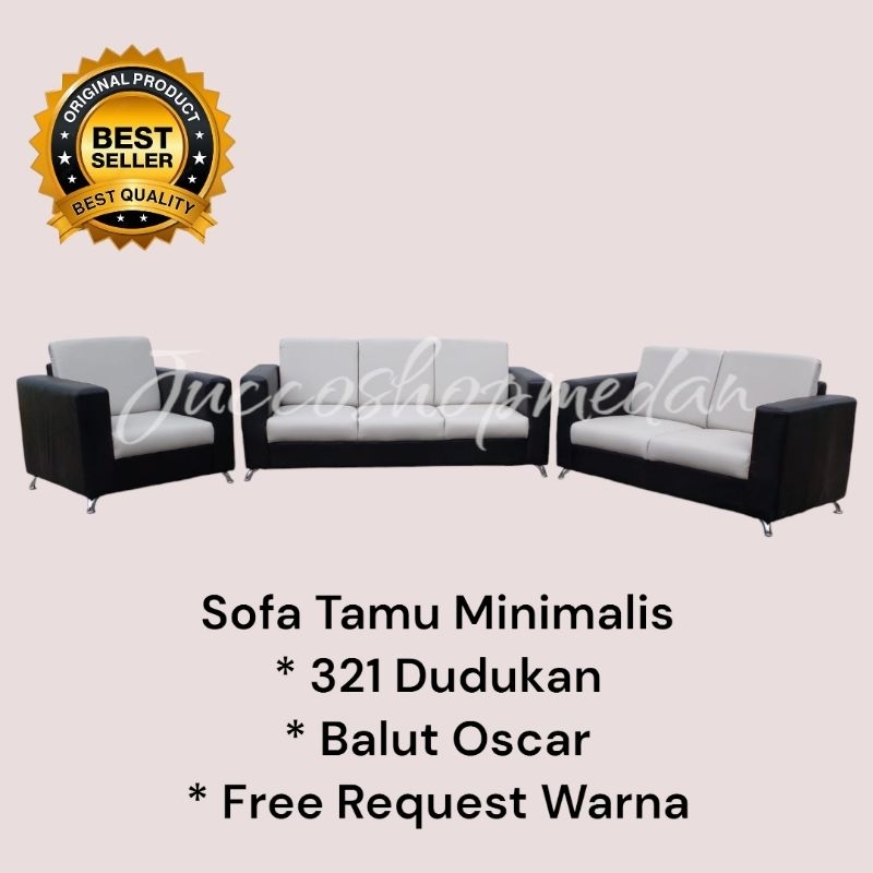 [ Jucco ] Sofa Tamu Minimalis Tamara 321 - Sofa Tamu Murah 321 - Sofa Tamu Set - Medan