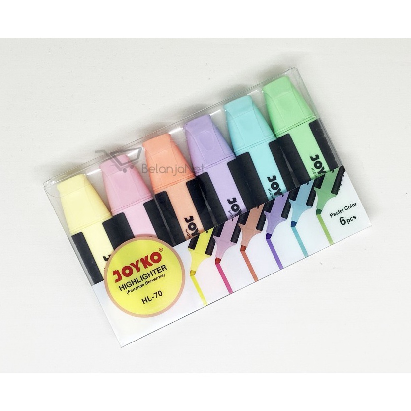 

Hemat Hhlhter Penanda Berwarna Joyko HL7 Pastel Color 1 Set 6 Pcs