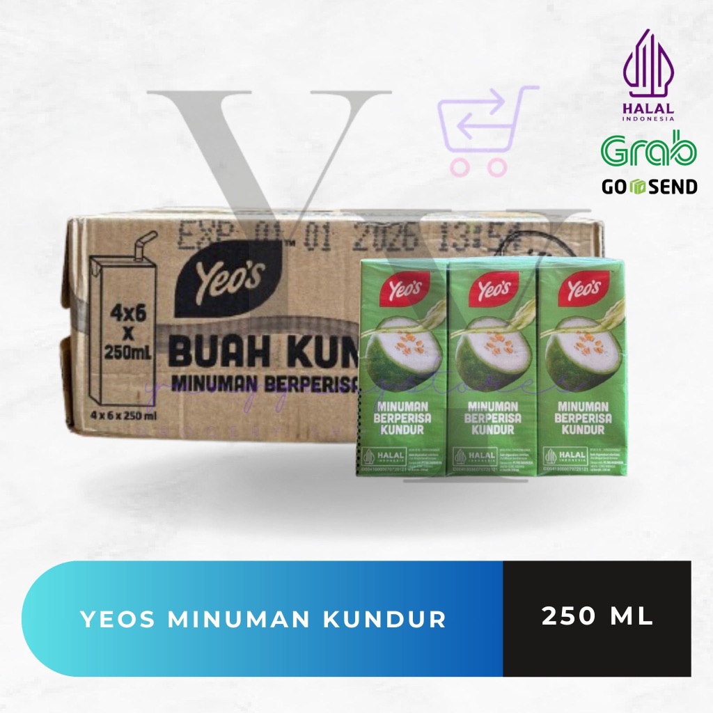 

[KOTAK] 1 Dus Isi 24 Kotak Yeos Minuman Kundur / Winter Melon Drink 250 ml