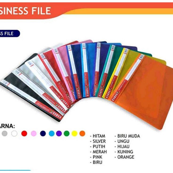 

KF7 Bussines File Folio Kantong Esbee 12 pcs Map Plastik Snelhecter