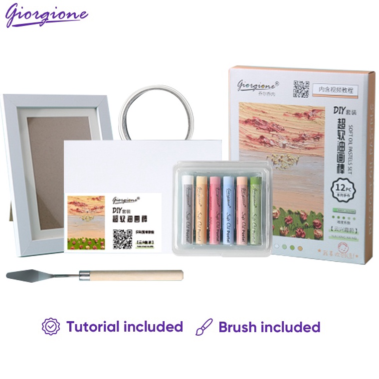 

Giorgione Oil Pastel Set DIY Free Paper Picture Frame Knife GDIY q O1E5