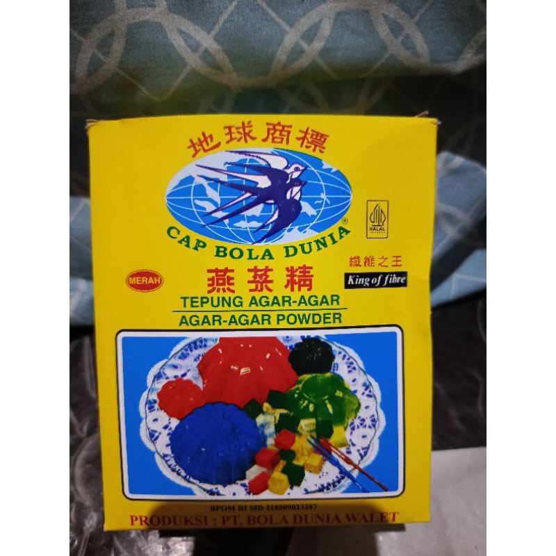 

1 BOX TEPUNG AGAR AGAR SATELIT 5 GR/TEPUNG AGAR" BENING WARNA /AGAR POWDER