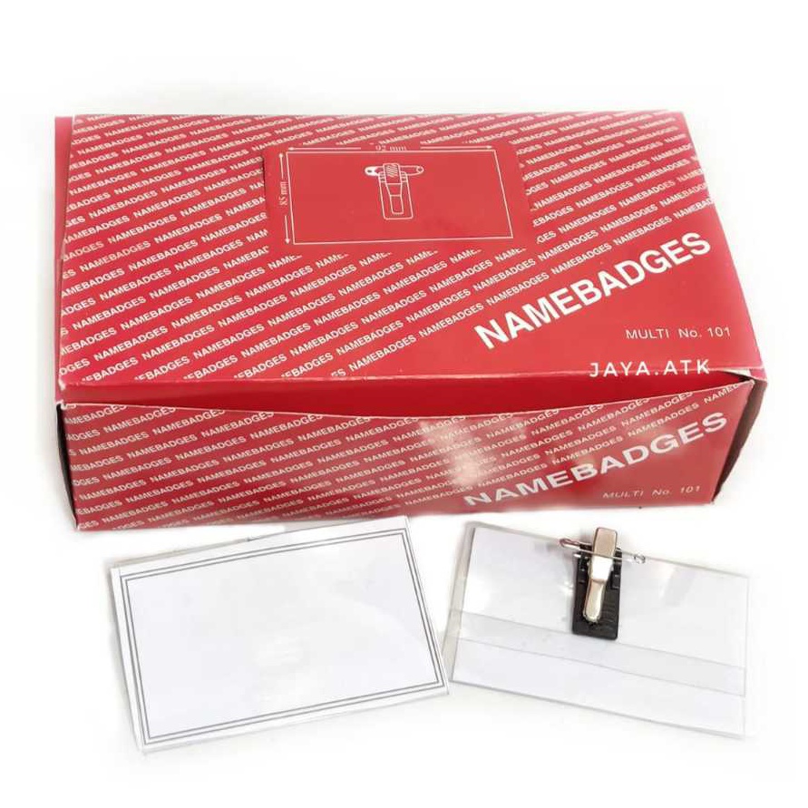 

Extra PACK Name Tag Multi Tanda Pese Peniti Plastik