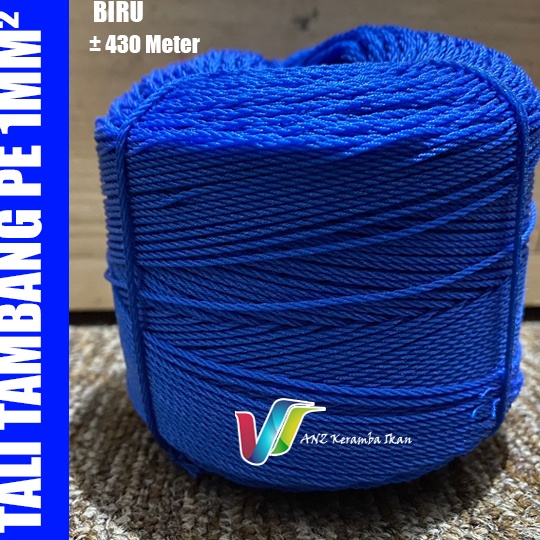

HJ6 Tali Tambang PE 1mm per Roll Tali Nylon Nilon Tali Layangan Tali Tambang Plastik Kecil PE ukuran 1 mili