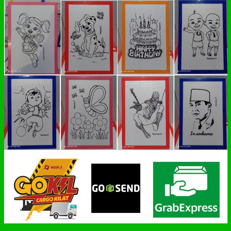 

ART L8O6 5pcs ukuran 33x5cmsterofoam mewarnaigabus lukis grosirpartaistyrofoam melukismewarnai sterofoam murah meriah