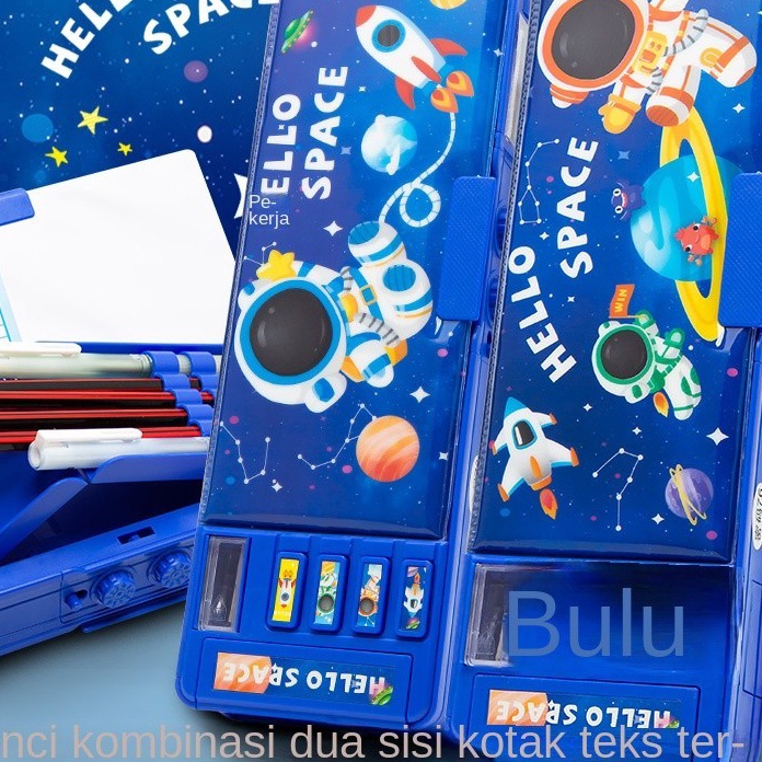 

KF7 Kotak alat tulis Astronot Pria Kotak pensil kata sandi multifungsi yang cocok untuk siswa kelas 13 TK