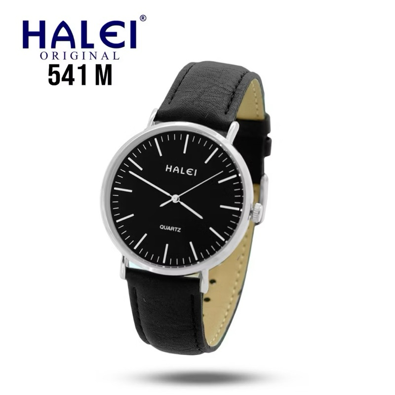 Halei 541 M Jam Tangan Pria Halei Original Fashion Anti Air Kulit Croco Analog Kekinian Jam Cowok Or