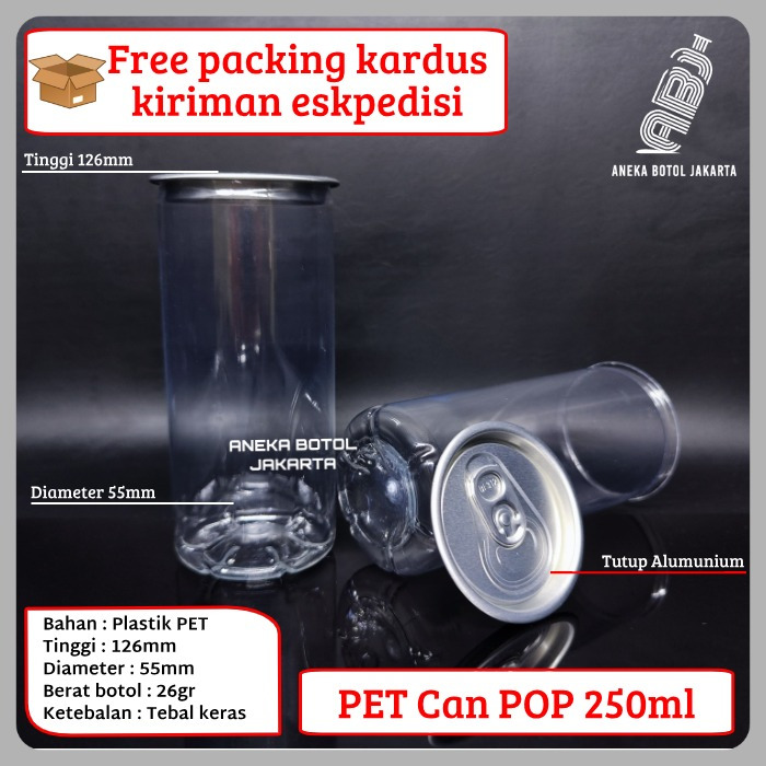 PET CAN POP 250ml / Plastik can pop 250ml
