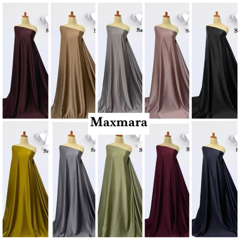 KAIN SATIN MAXMARA POLOS PREMIUM | BRIDESMAID | seragam bridesmaid | satin polos | satin maxmara