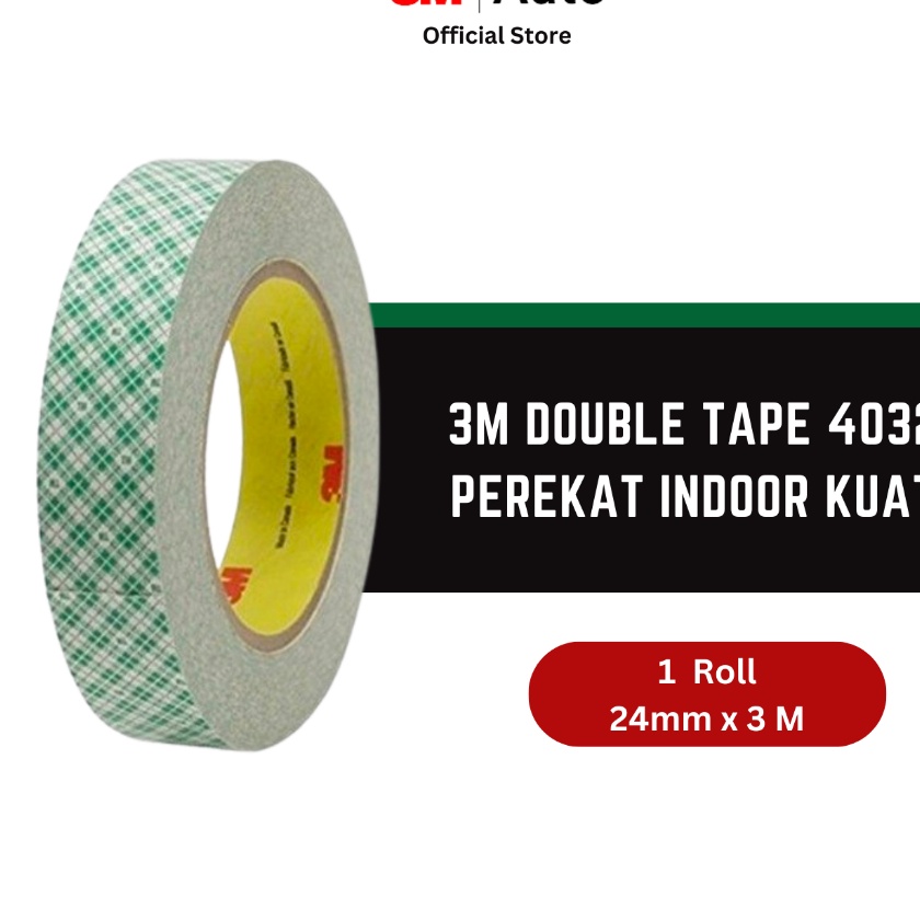 

Bonus 3M Scotch Double Tape 432 Mounting Tape Urethane Foam Tape 24mm x 3m