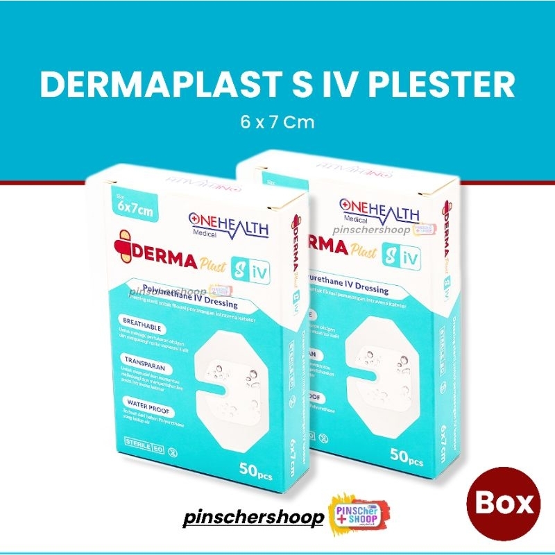 Dermaplast S IV 6 x 7 Cm Plester Fixasi IV Dressing Isi 50 Pc / Box