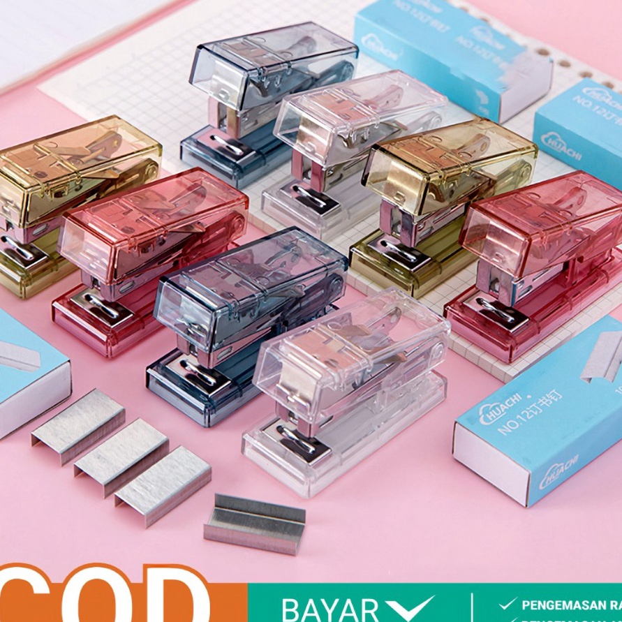 

HJ6 Staples M Transparan Unik Free Refil Isi Stapler Sekolah Poble ATK14 XOBOX