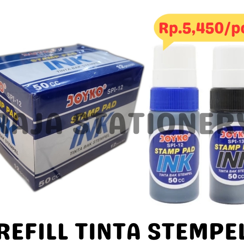 

KP8 JOYKO STAMP PAD INK REFILL ISI ULANG TINTA STEMPEL JOYKO BOX 12PCS