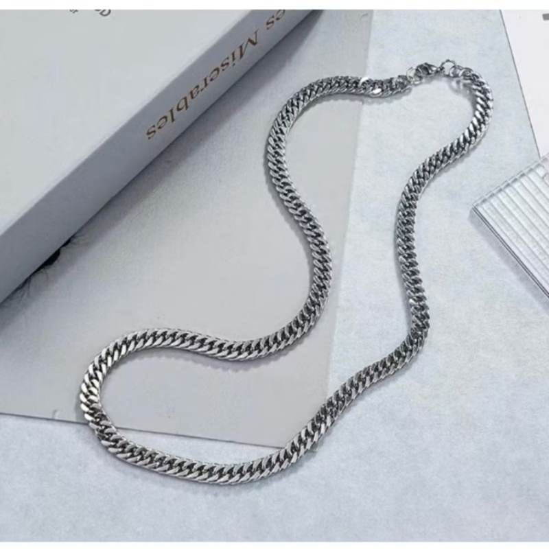 Kalung Titanium Pria Titanium Rantai Jumbo