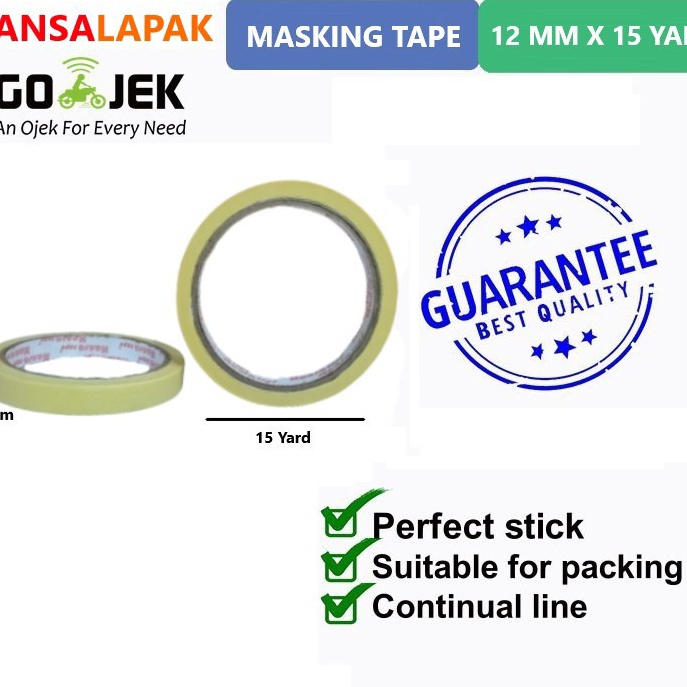 

FG2 Lakban Kes Masking Hansatape 12mm x 15 Yard 12 roll