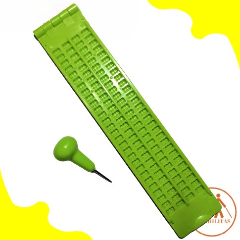 

ART Y7O5 RIGLET REGLET BRAILLE SIZE KECIL REGLET ALAT TULIS TUNANETRA 4 BARIS STYLUS