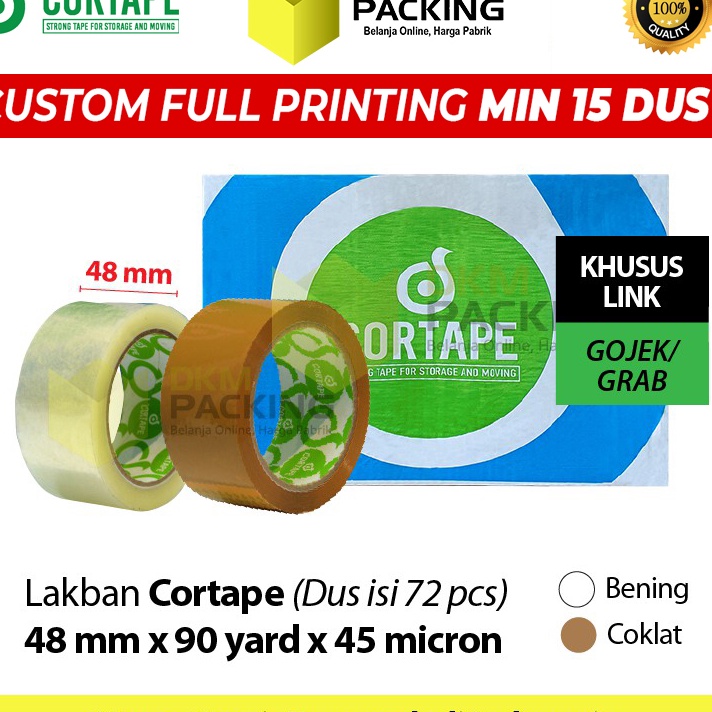 

Top Lakban 48mm x 9yard COPE Plakban Isolasi OPP TAPE OJOL DUS