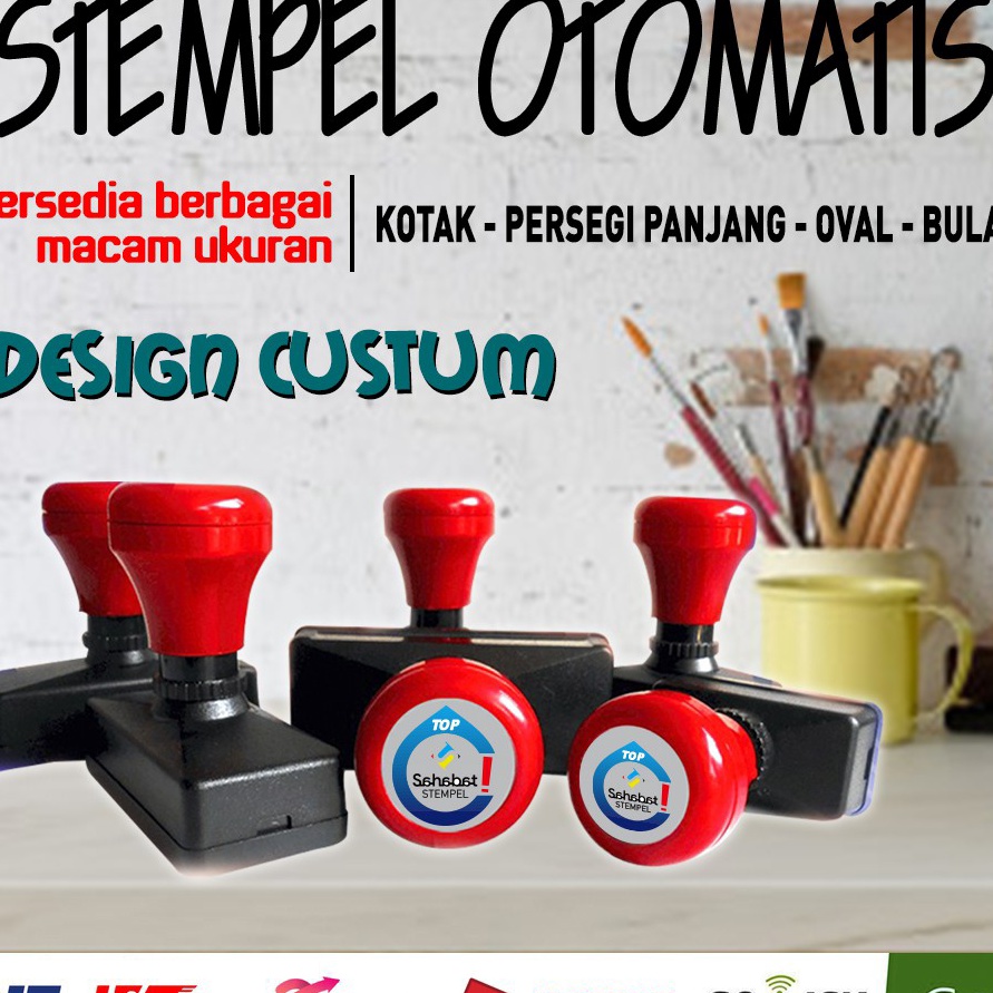 

HJ6 Stempel otomatis desain custom