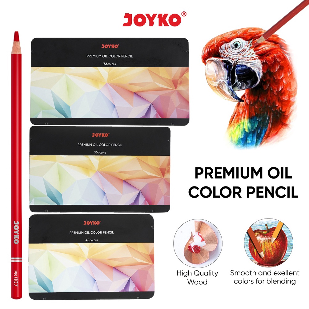 

KODE B14K Premium Oil Color Pencil Pensil Warna Joyko CPTC126