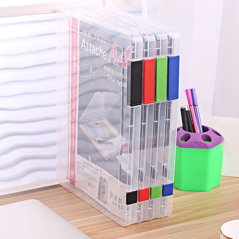 

FG2 Kotak Penyimpanan Clear Folder File Kes A4 A5 Plastik Transparan