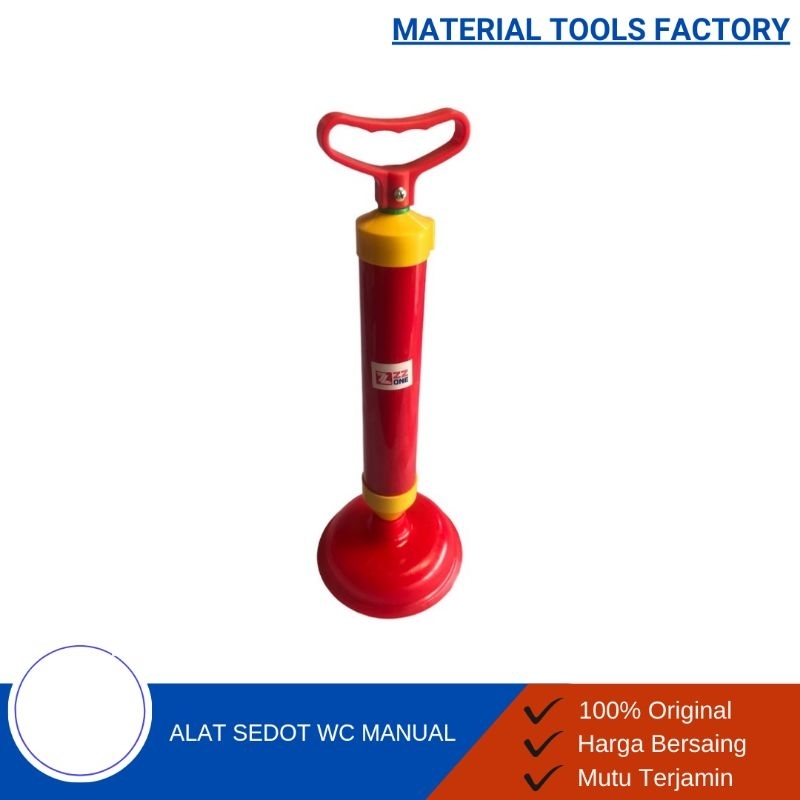 Alat Sedot WC Mampet - Pompa WC - Alat Sedot Saluran Tersumbat - Kop WC Mampet - Plunger Toilet - Al