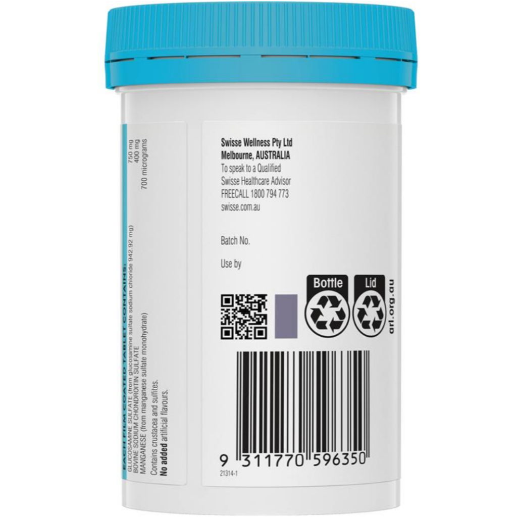 Swisse Ultiboost Glucosamine + Chondroitin Joint Repair 90 Tablets