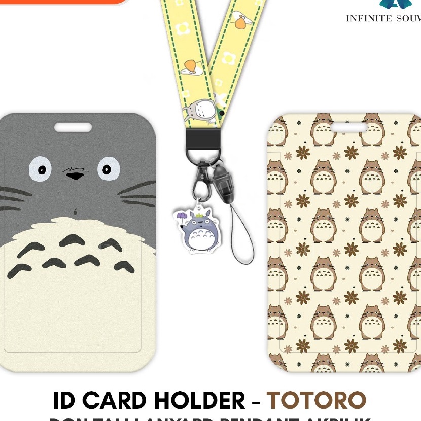 

berkualitas N3 TOTORO Name Tag Card Holder Motif Karakter Totoro Kucing Coklat Hamster dengan Tali Pendant Akrilik ID Card Holder Tali Gantungan Acrylic Lucu Nametag Tempat Kartu Flazz Emoney