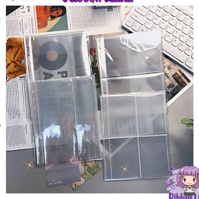 

KF7 Sleeve A5 1 lembar 6Ring Double Side 2 Sisi Binder Diary Notebook
