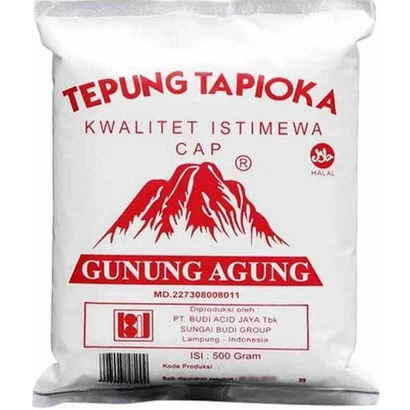 

Tepung tapioka cap gunung agung 500gr/pcs