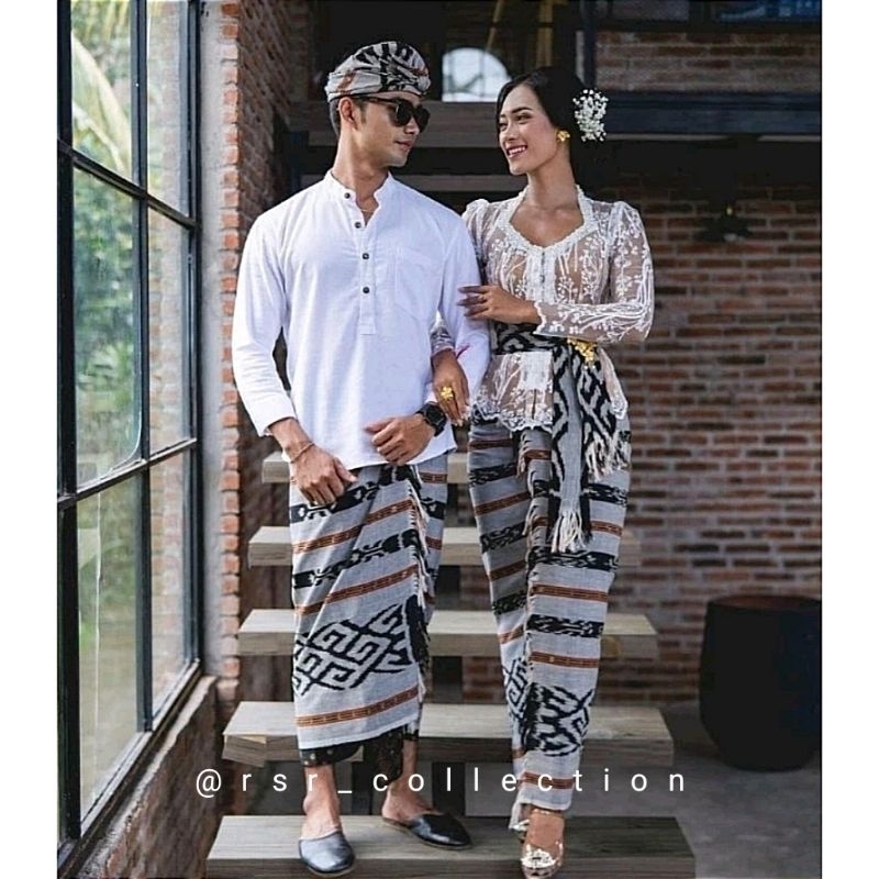 Set Couple Tenunan Blanket//Set Saput Udeng Pria Bali//Set Kamen Selendang//Set Busana Adat Bali