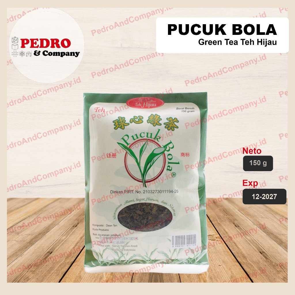 

Pucuk bola green tea teh hijau 150 gram - teh daun kasar